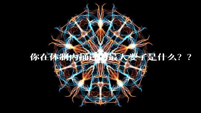 你在体制内捅过的最大娄子是什么？？