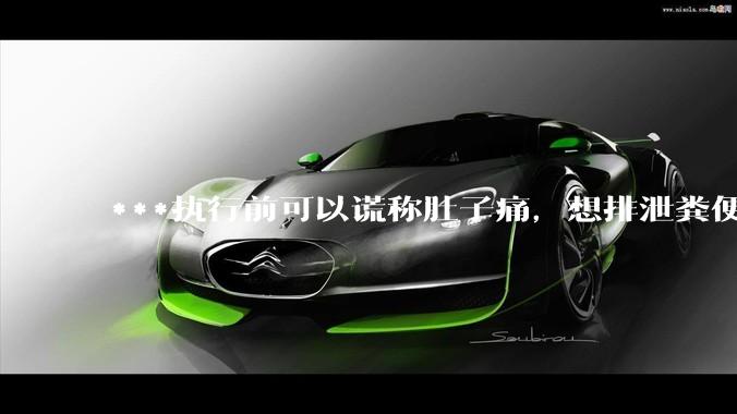 ***执行前可以谎称肚子痛，想排泄粪便，籍此拖延时间吗？